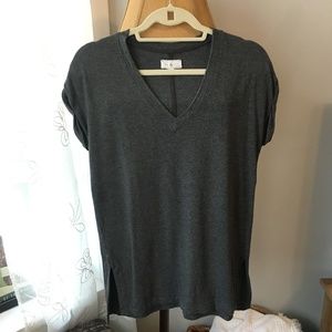 Lou & Grey Soft V-Neck Roll-Sleeve Tunic